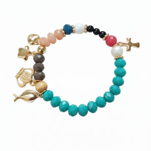 SEMIJOIA - PULSEIRA HISTÓRIA DE JESUS - MODELO PS230